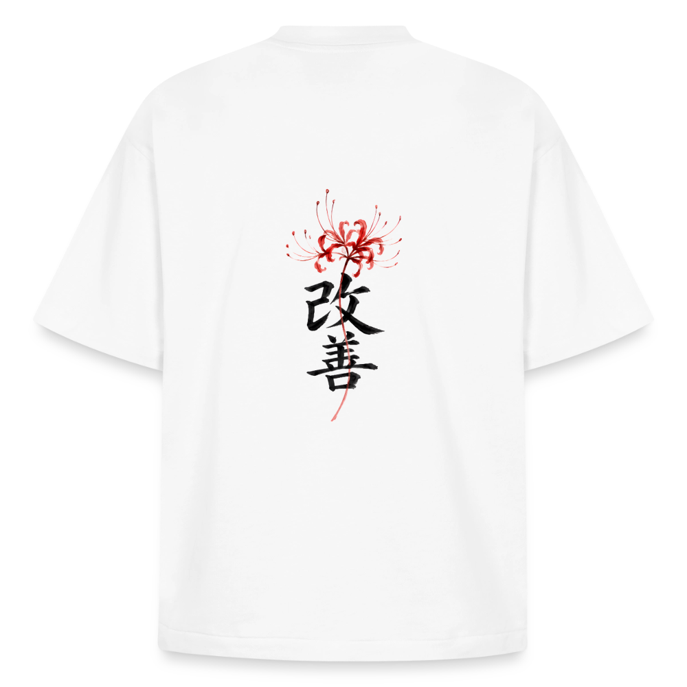 Kaizen Spider Lily T-Shirt – Boxy Heavyweight Unisex Organic - white