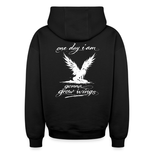 Grow Wings Hoodie – Heavyweight Unisex Organic - black