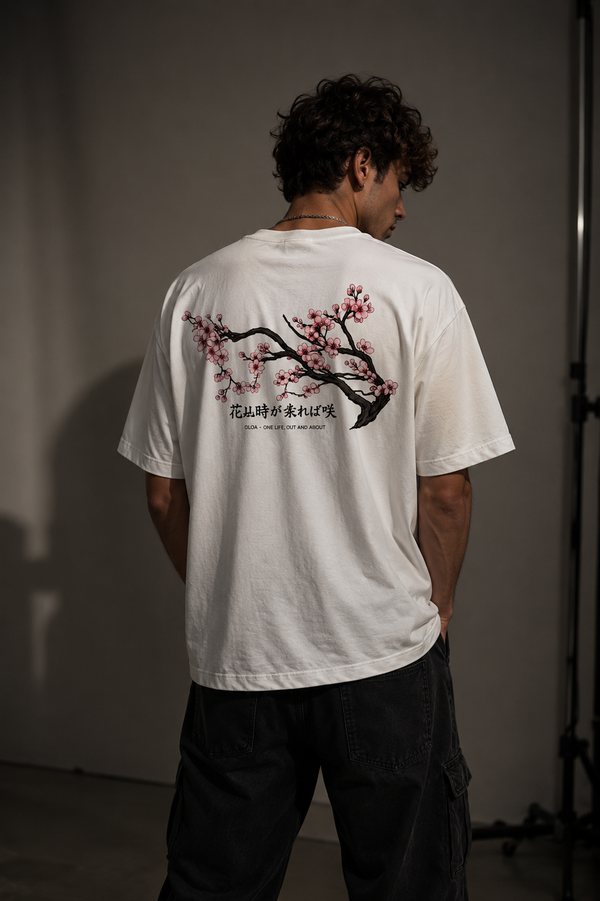 Sakura T-Shirt - Boxy Heavyweight Unisex Organic