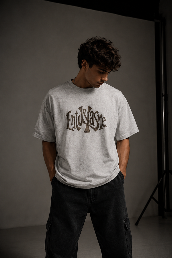 Entusiasme. Front Print T-Shirt – Boxy Heavyweight Unisex Organic