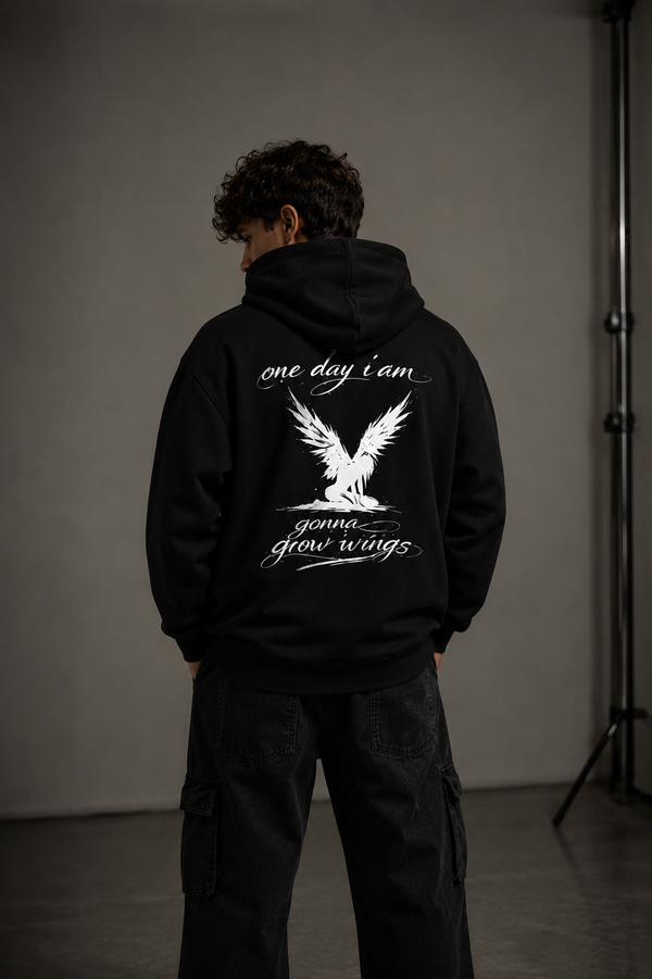 Grow Wings Hoodie – Heavyweight Unisex Organic